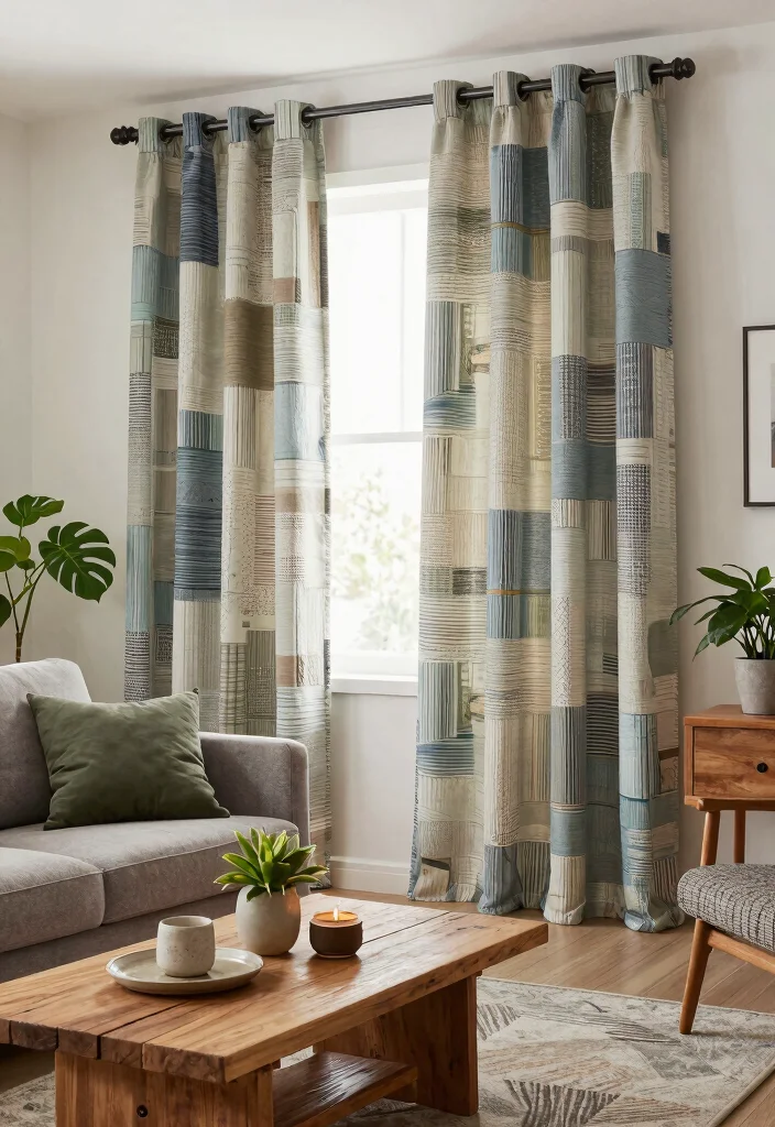 14 Short Curtains for Living Rooms That Don't Look Unfinished - 8. Recycled Fabrics 1