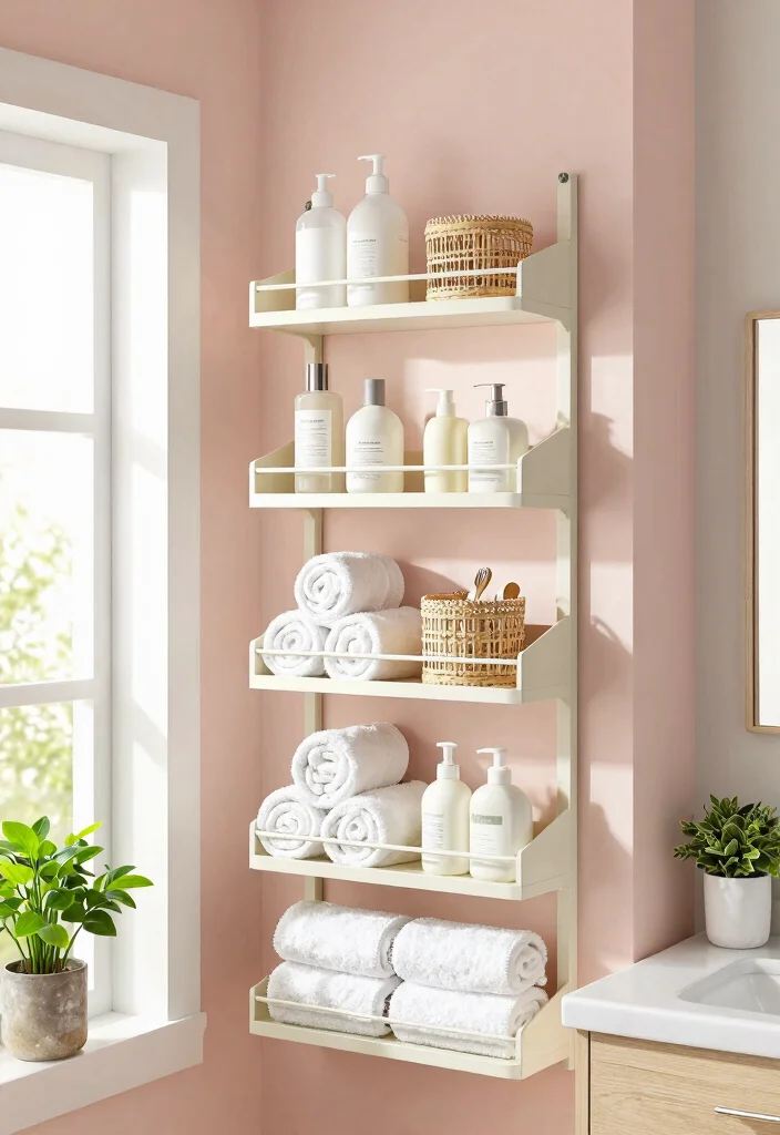 14 Small Bathroom Shelf Ideas That Don't Need Drilling or Studs - 3. Over-The-Door Hanging Shelves 1