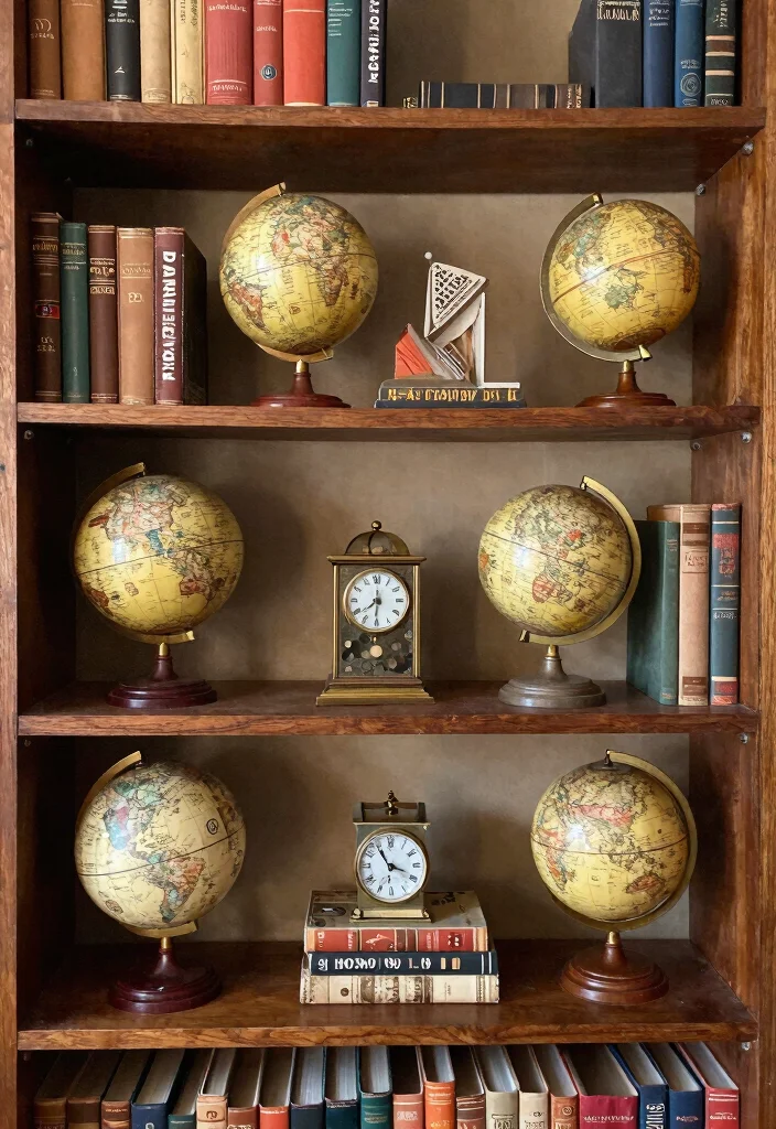 14 Vintage Book Shelf Ideas That Display Collections Without Clutter - 11. Vintage-inspired Accessories 1