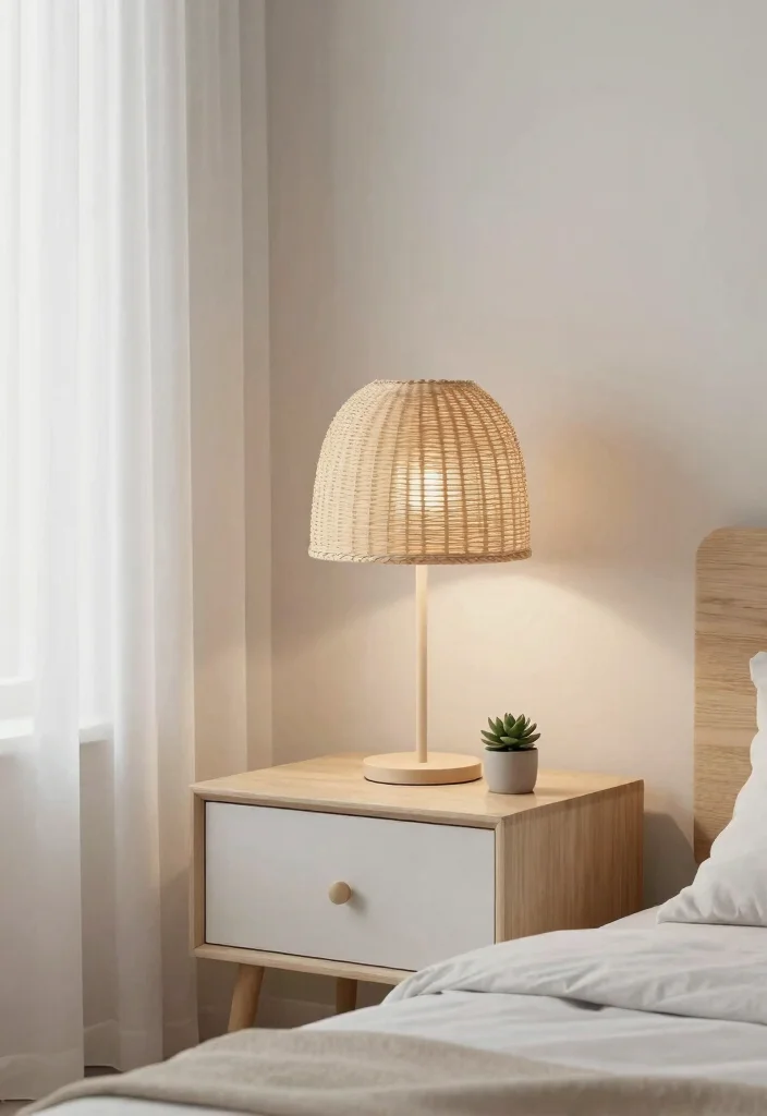 14 Woven Lamp Shade Ideas That Soften Harsh Overhead Light - 10. Minimalist Woven Shades for Clean Lines 1