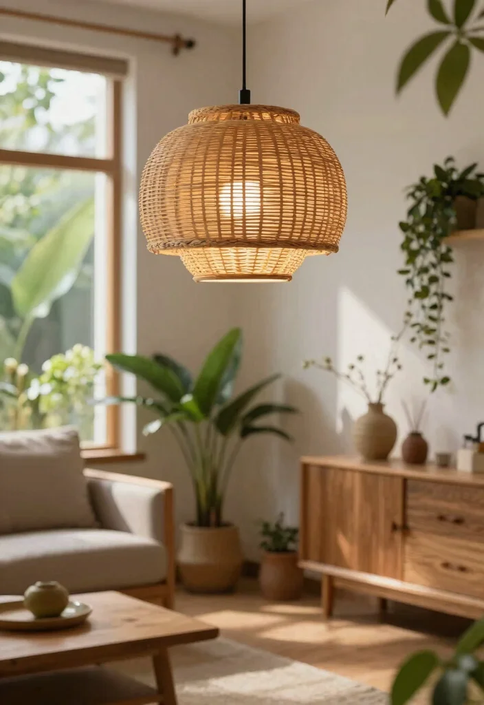 14 Woven Lamp Shade Ideas That Soften Harsh Overhead Light - 7. Sustainable Materials for Eco-Friendly Living 1