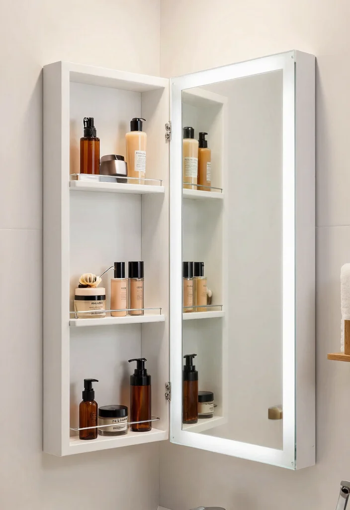 15 Bathroom Mirror With Shelves Ideas That Add Storage Fast - 9. Multi-Functional Mirrors 1