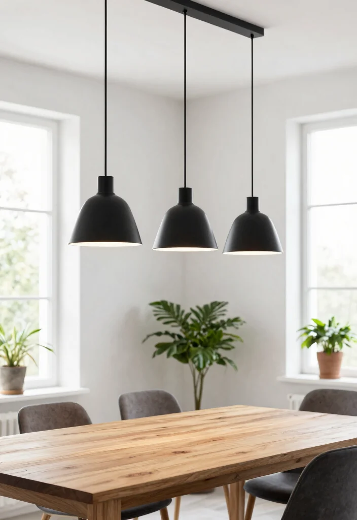 15 Dining Pendant Light Concepts That Center the Table Perfectly - 1. Minimalist Metal Marvels 1