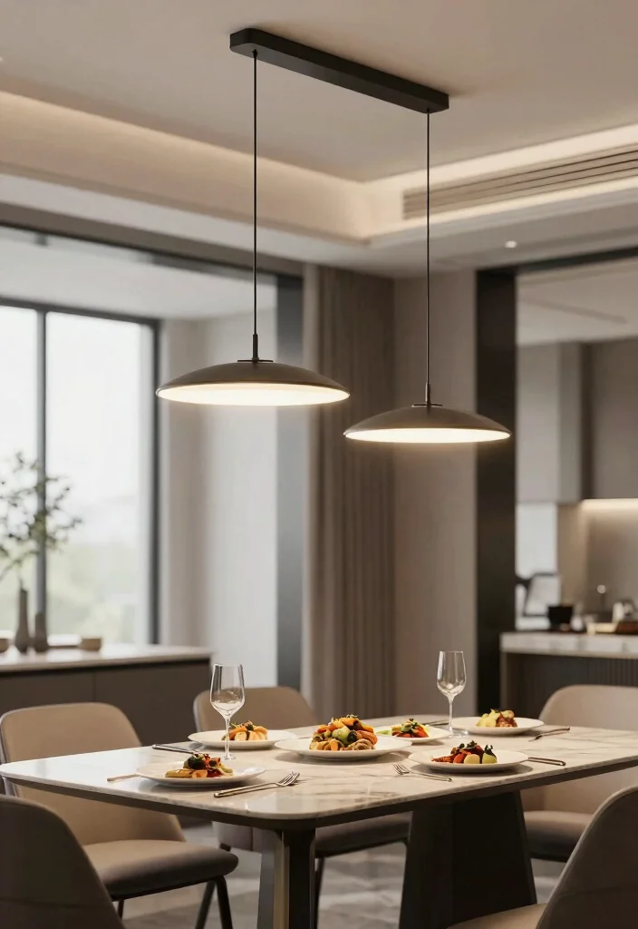 15 Dining Pendant Light Concepts That Center the Table Perfectly - 10. Adjustable Pendant Lights 1