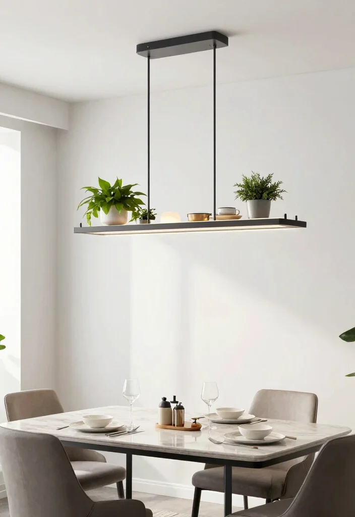 15 Dining Pendant Light Concepts That Center the Table Perfectly - 11. Multi-Functional Pendant Lights 1