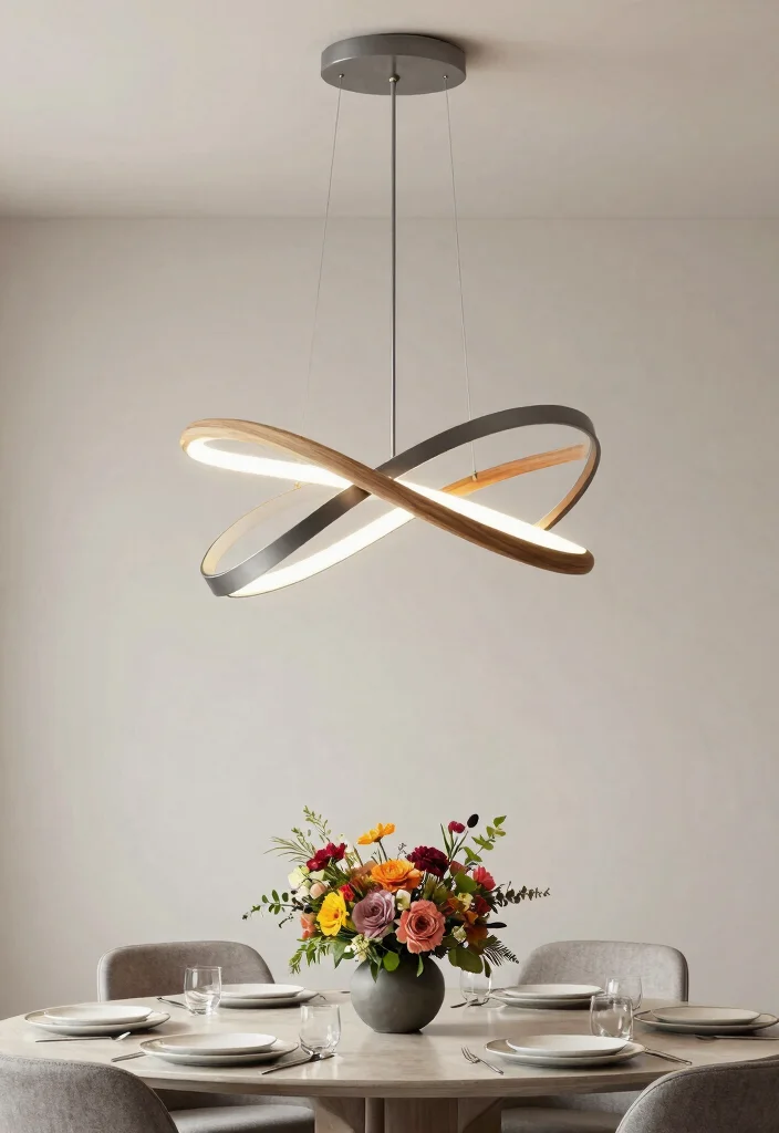15 Dining Pendant Light Concepts That Center the Table Perfectly - 4. Artistic Sculptural Shapes 1