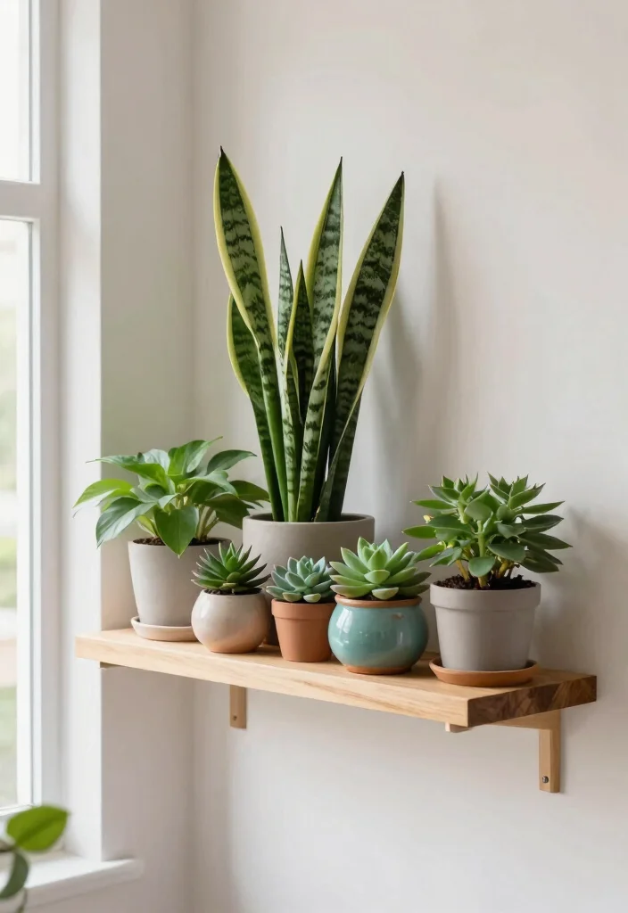 15 Floating Shelf Decor Bedroom Ideas That Stay Styled and Uncluttered - 1. Greenery Galore 1