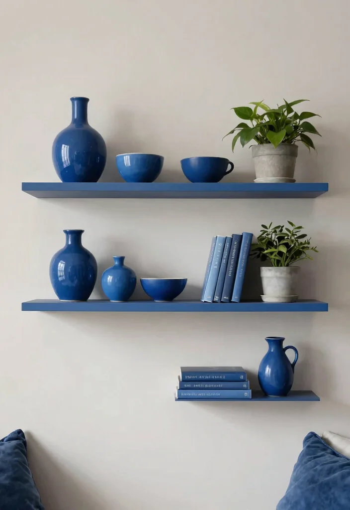15 Floating Shelf Decor Bedroom Ideas That Stay Styled and Uncluttered - 9. Monochromatic Magic 1