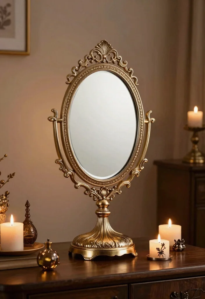 15 Harry Potter Lamp Ideas That Light Up Any Wizarding Room - 13. Enchanted Mirror Lamp 1