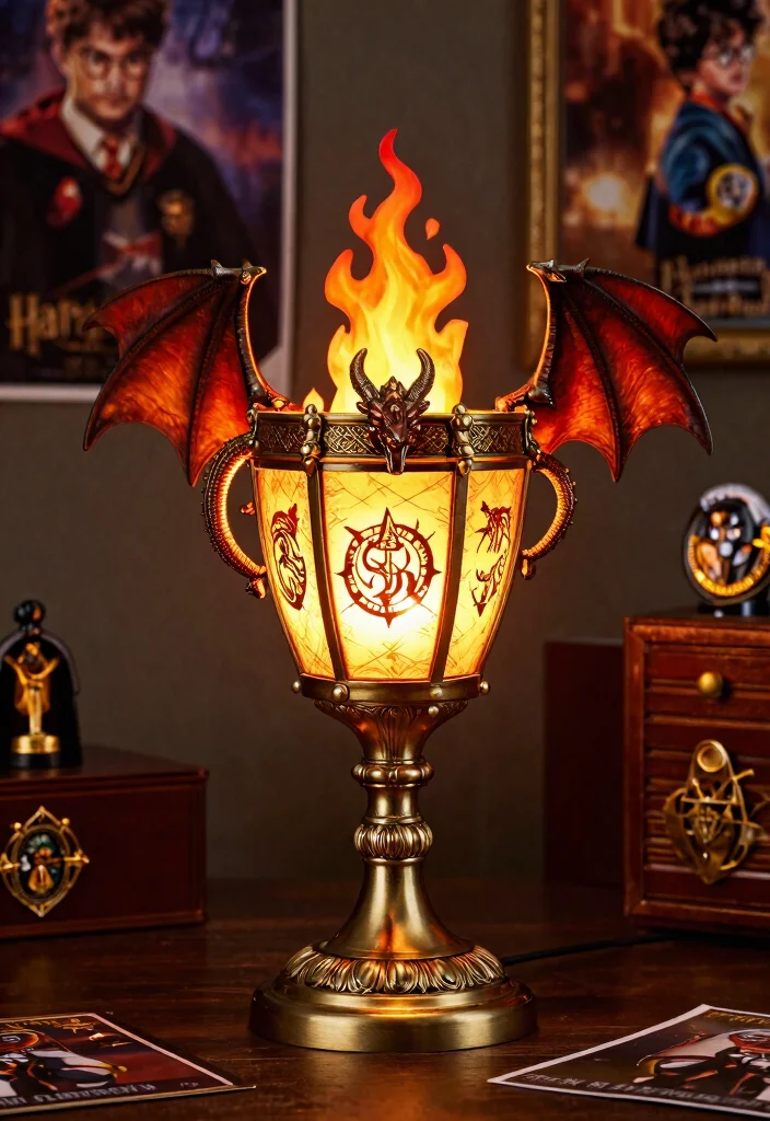 15 Harry Potter Lamp Ideas That Light Up Any Wizarding Room - 14. Triwizard Tournament Lamp 1