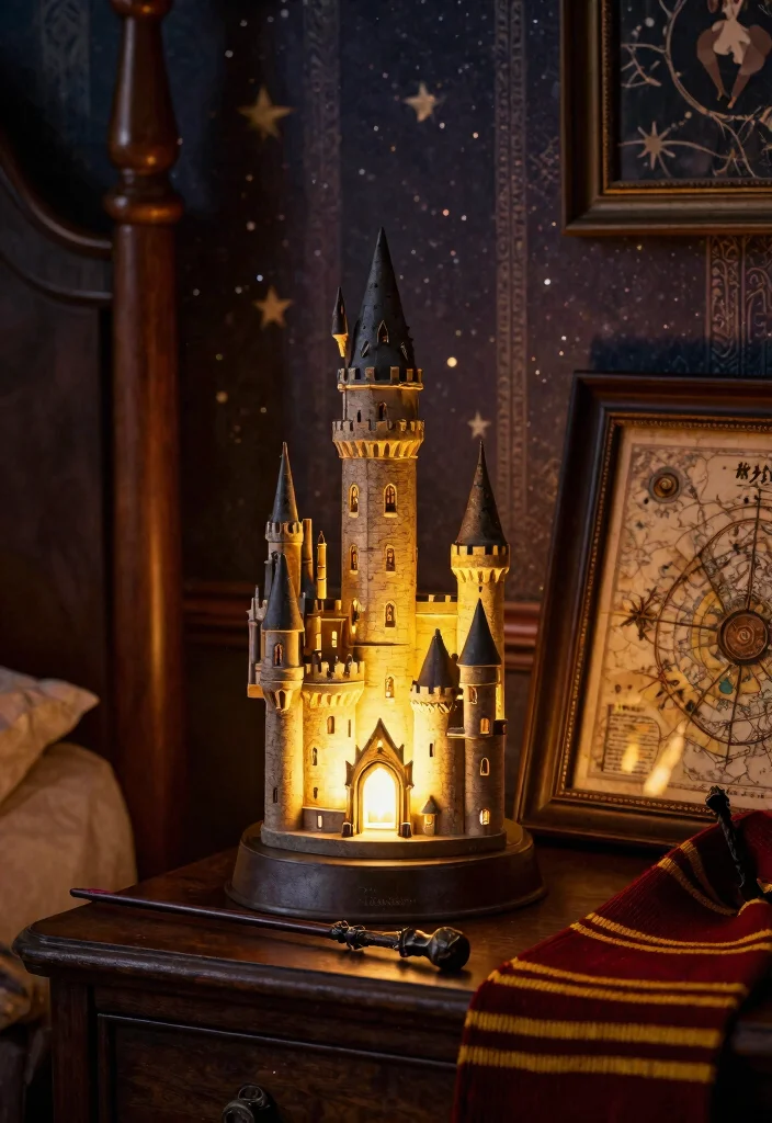 15 Harry Potter Lamp Ideas That Light Up Any Wizarding Room - 2. Hogwarts Castle Night Light 1
