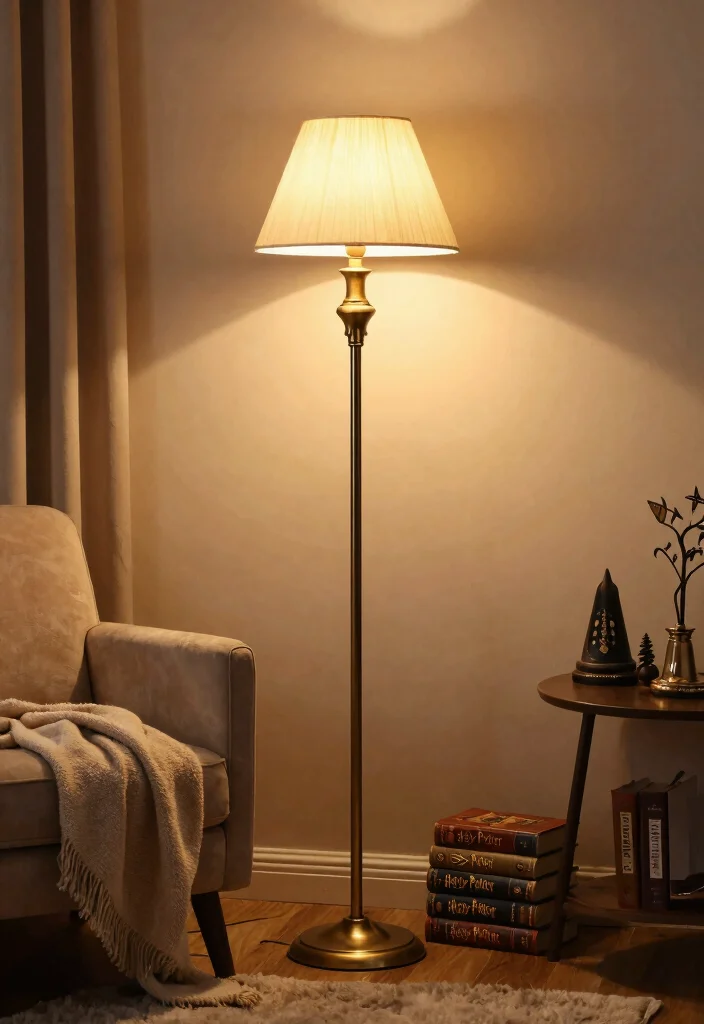 15 Harry Potter Lamp Ideas That Light Up Any Wizarding Room - 3. Wand-Inspired Floor Lamp 1