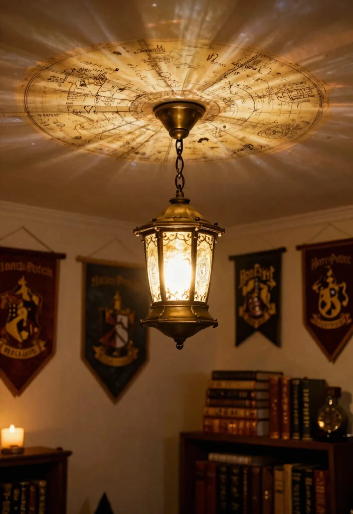 15 Harry Potter Lamp Ideas That Light Up Any Wizarding Room - 4. Marauder's Map Projector Lamp 1