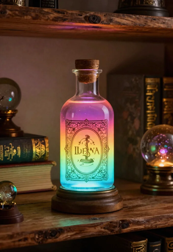15 Harry Potter Lamp Ideas That Light Up Any Wizarding Room - 6. Potion Bottle Light 1