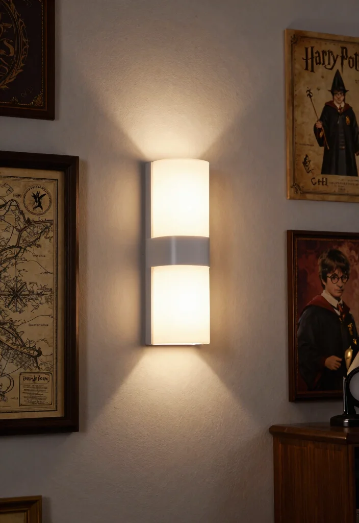 15 Harry Potter Lamp Ideas That Light Up Any Wizarding Room - 8. Lumos LED Wall Lamp 1