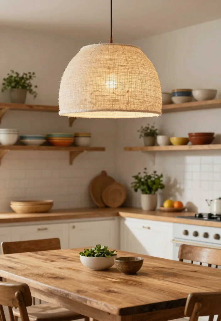 15 Lamp Shade Chandelier Ideas That Update Old Fixtures Fast - 14. Textured Lamp Shade for Added Interest 1