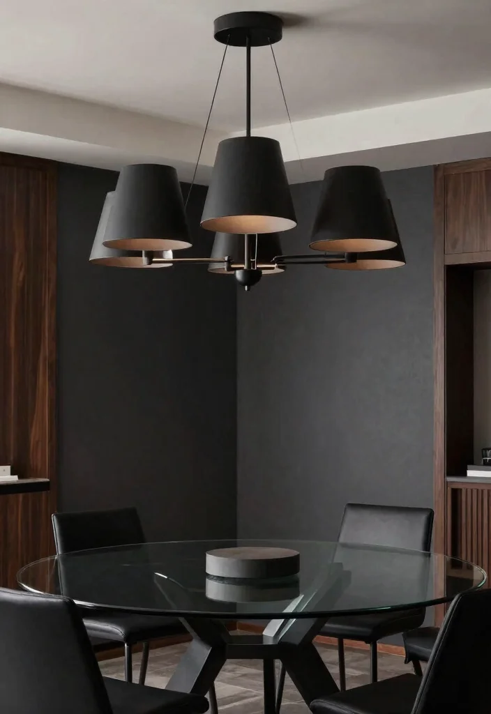 15 Lamp Shade Chandelier Ideas That Update Old Fixtures Fast - 5. Monochrome Magic for a Cohesive Look 1