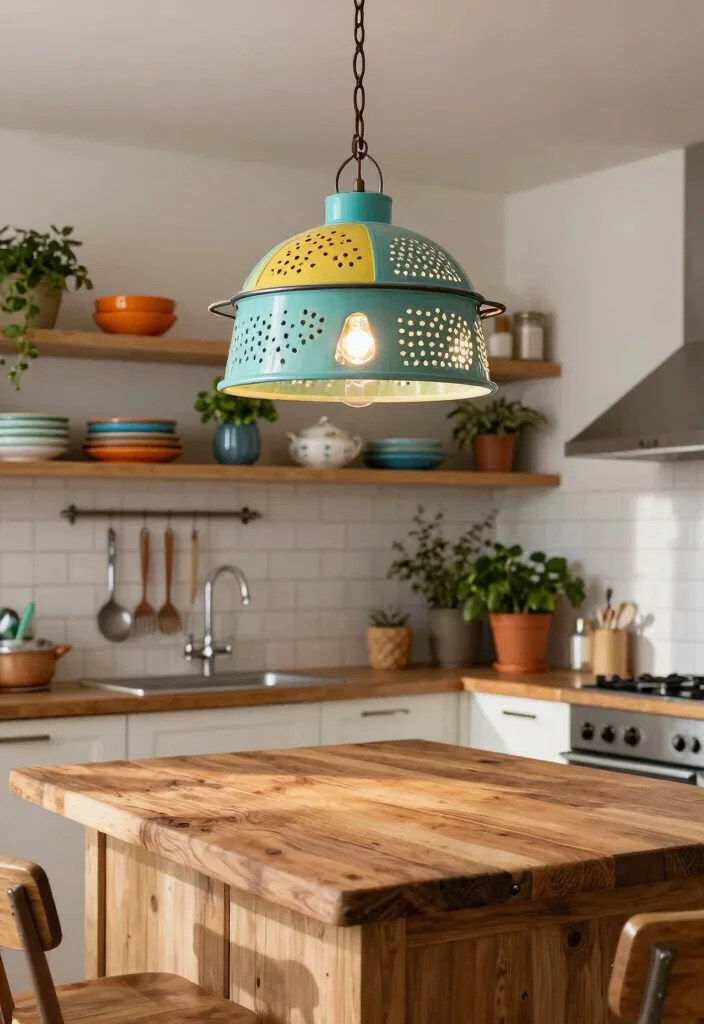 15 Lamp Shade Chandelier Ideas That Update Old Fixtures Fast - 6. Upcycled Items for a Unique Touch 1