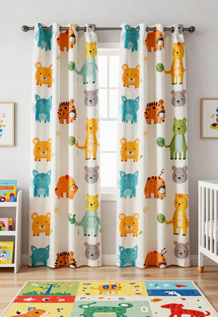 15 Nursery Blackout Curtains That Actually Block All Light - 4. Colorful Patterned Blackout Curtains 1