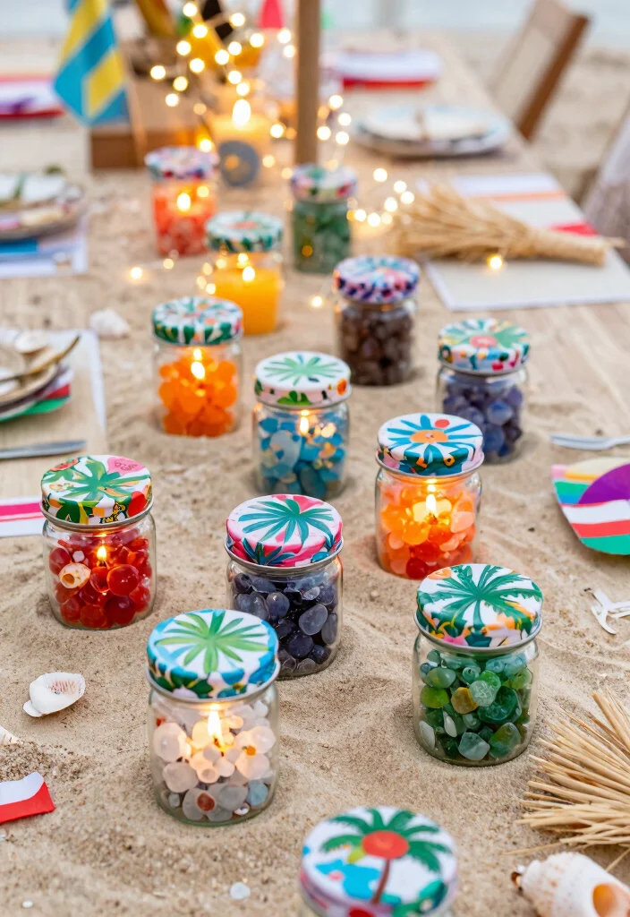 15 Sea Glass Candle Holder Ideas That Catch Light Beautifully - 8. Beach Party Votive Holders 1