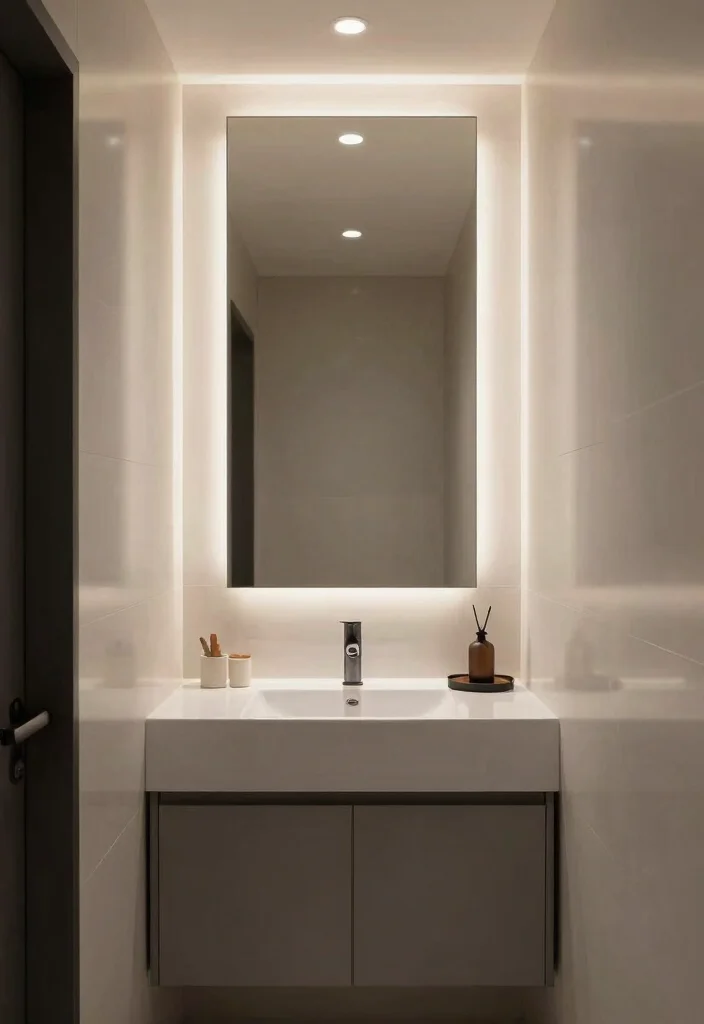 15 Small Bathroom Vanity Lights Over Mirror That Brighten Without Glare - 12. Modern Wall Panels 1