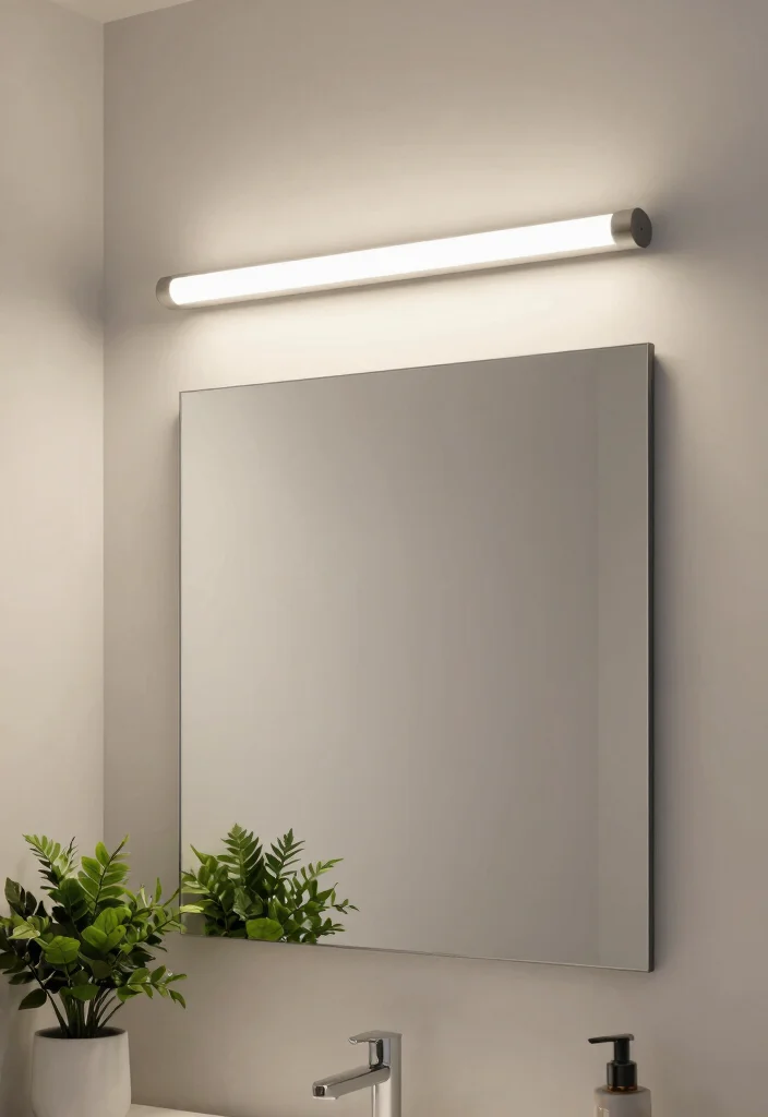 15 Small Bathroom Vanity Lights Over Mirror That Brighten Without Glare - 7. Minimalist Tube Lights 1