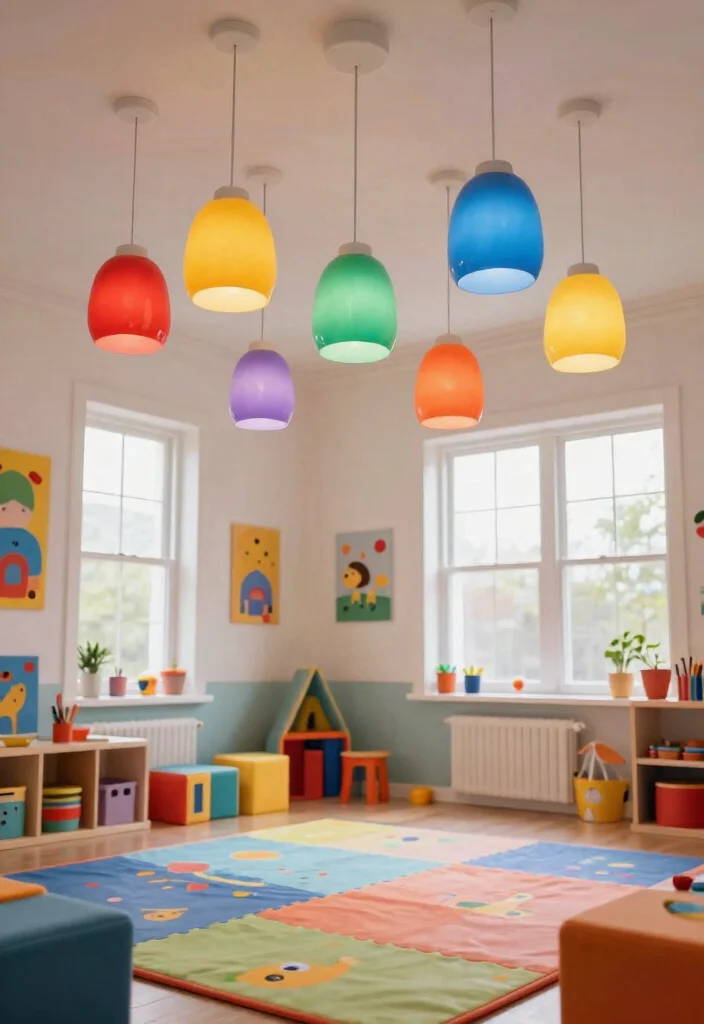 15 Wall Pendant Lights for Small Spaces That Don't Need Hardwiring - 12. Playful Color-Changing Pendant Light 1