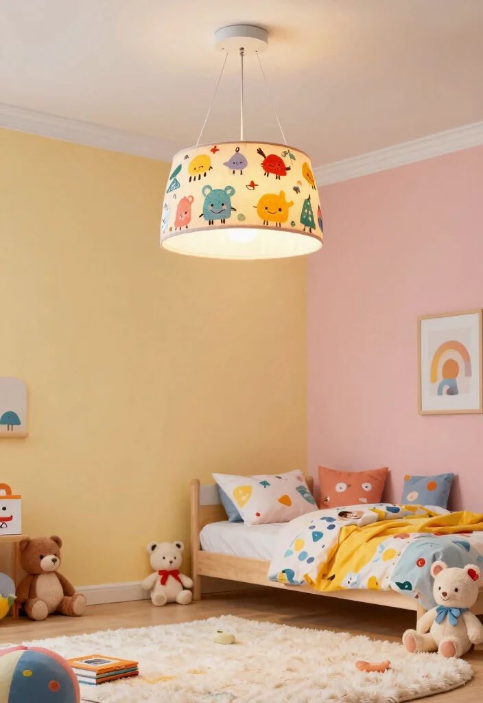15 Wall Pendant Lights for Small Spaces That Don't Need Hardwiring - 6. Colorful Fabric Pendant Light 1