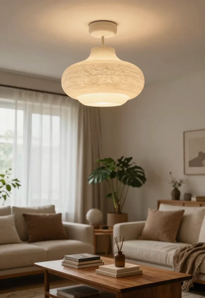 18 Ceiling Lamp Design Ideas for Low Ceilings That Don't Hang Down - 10. Ceramic or Glass Diffusers 1