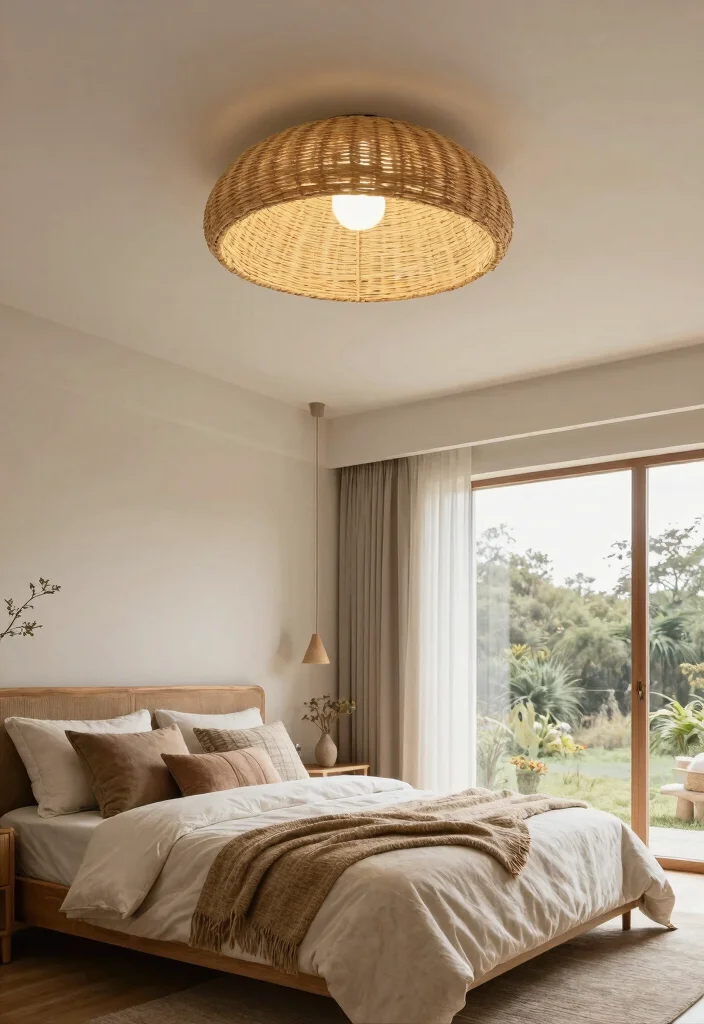 18 Ceiling Lamp Design Ideas for Low Ceilings That Don't Hang Down - 12. Nature-Inspired Ceiling Fixtures 1