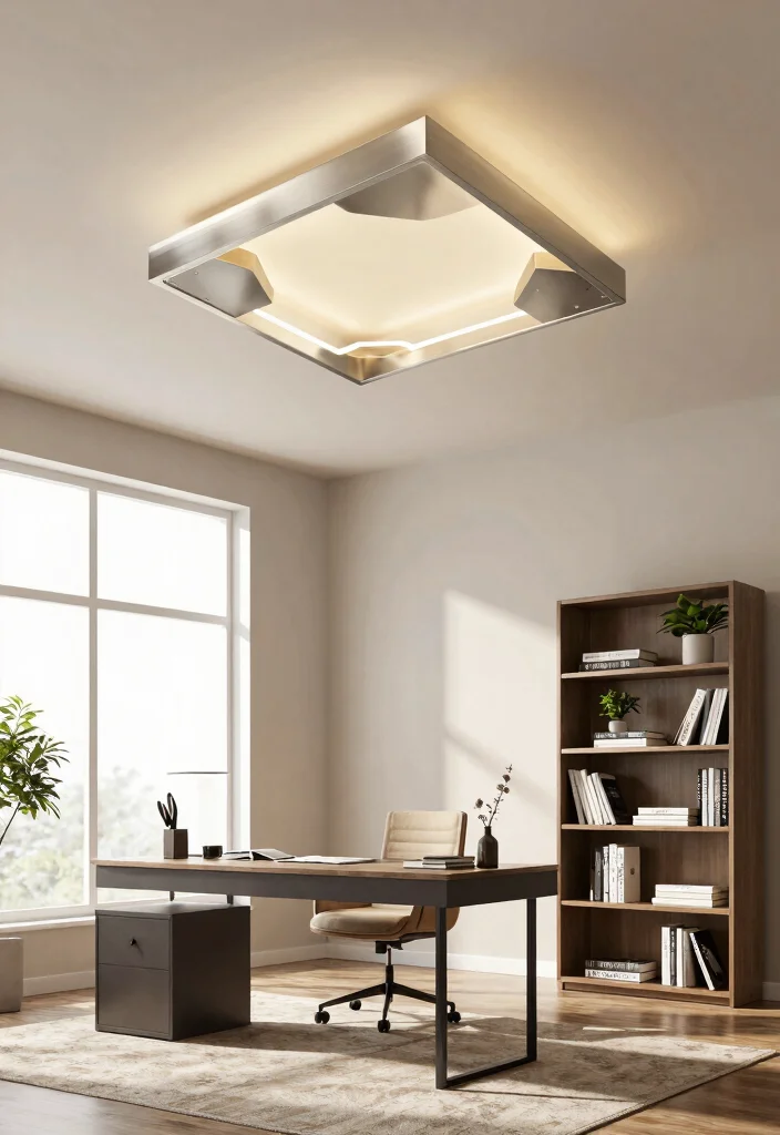 18 Ceiling Lamp Design Ideas for Low Ceilings That Don't Hang Down - 14. Geometric Designs 1