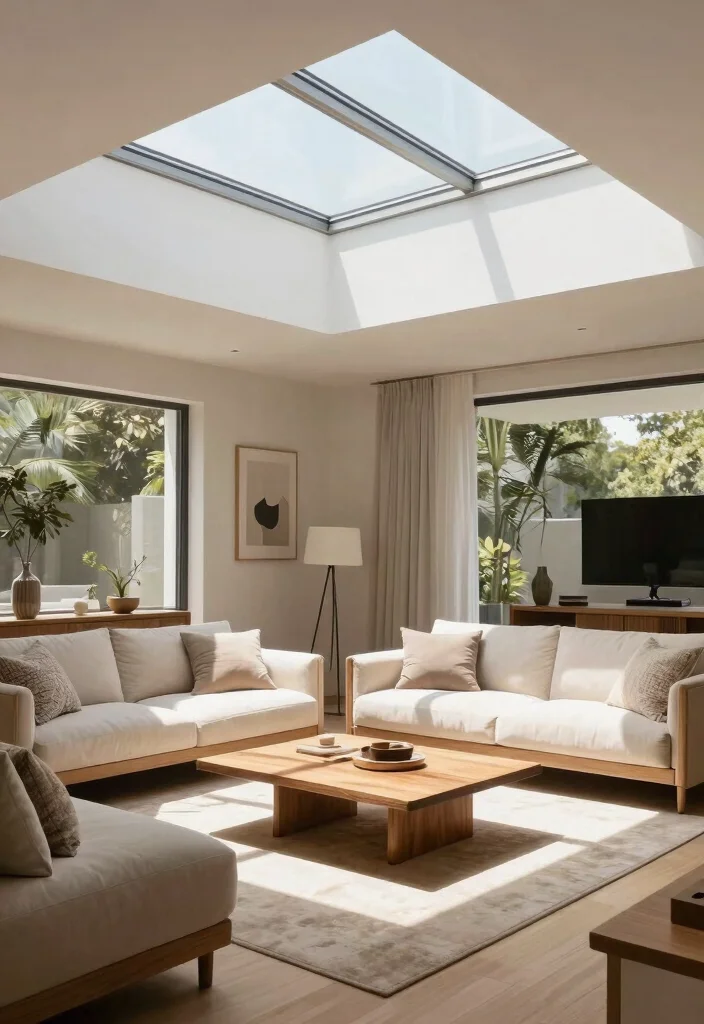 18 Ceiling Lamp Design Ideas for Low Ceilings That Don't Hang Down - 16. Lighting from Above with Skylights 1