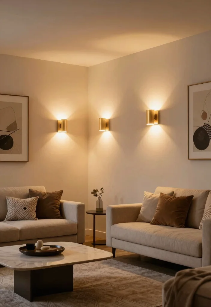 18 Ceiling Lamp Design Ideas for Low Ceilings That Don't Hang Down - 17. Smartly Placed Wall Sconces 1