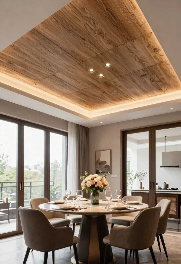 18 Ceiling Lamp Design Ideas for Low Ceilings That Don't Hang Down - 2. Textured Ceiling Panels with Integrated Lights 1