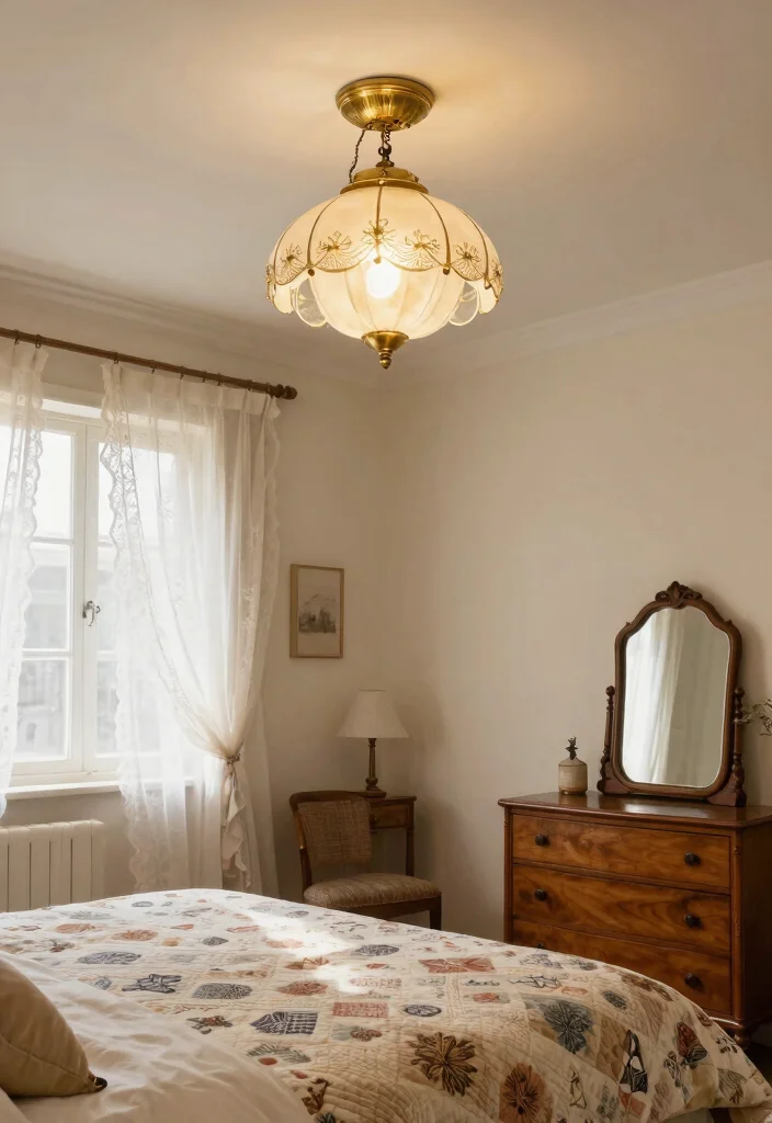 18 Ceiling Lamp Design Ideas for Low Ceilings That Don't Hang Down - 8. Vintage Inspired Ceiling Lamps 1