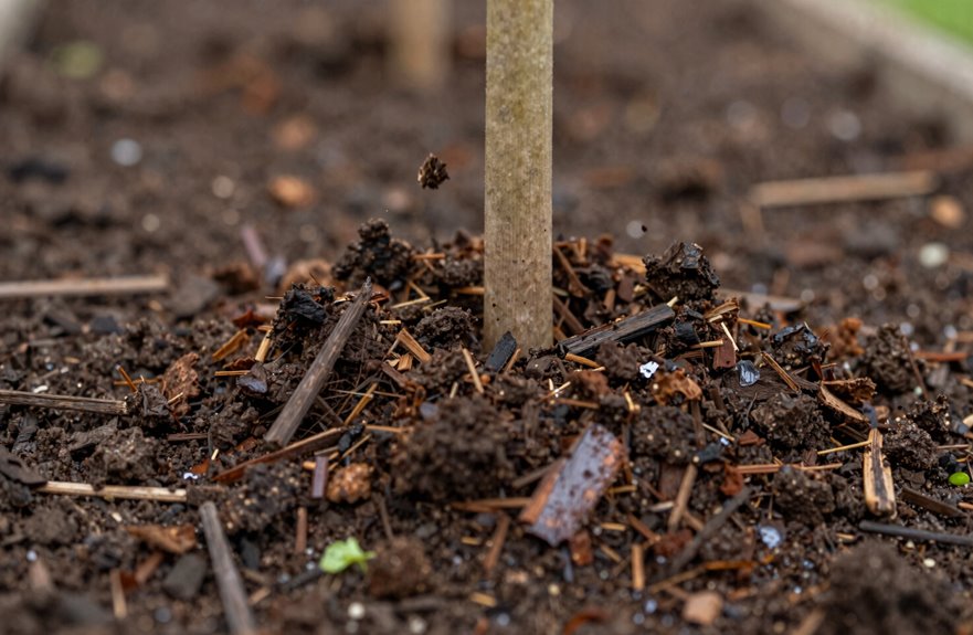 avoid mulch rot around trunks