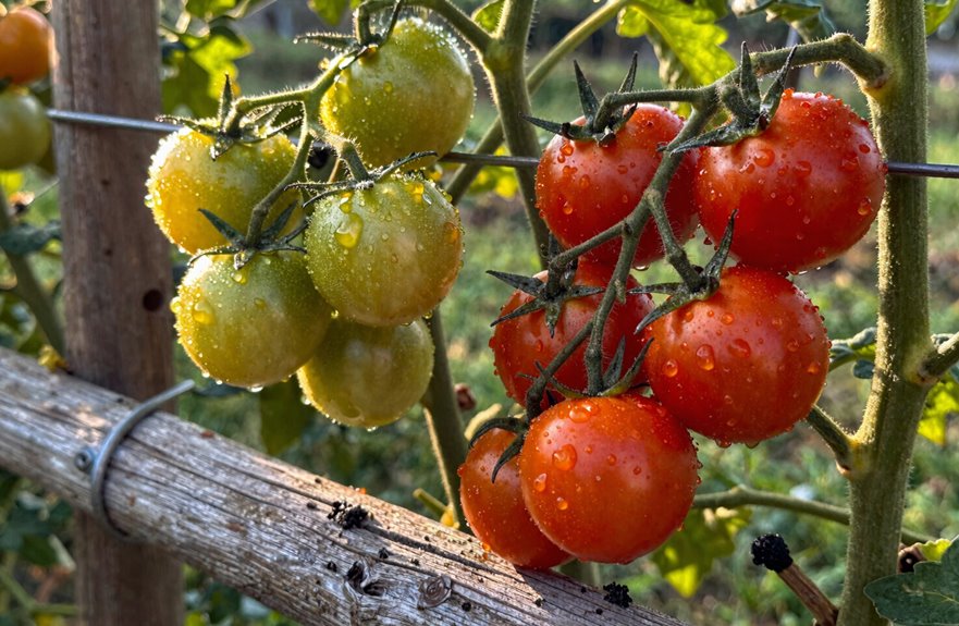 cherry tomatoes climb with support