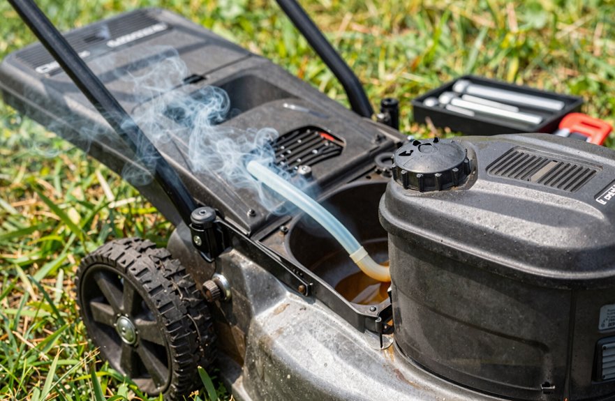 crankcase overfill causes white smoke