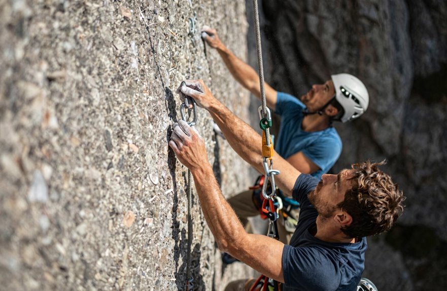 Do Climbers Need Support Systems? 4 double belay safety net trust
