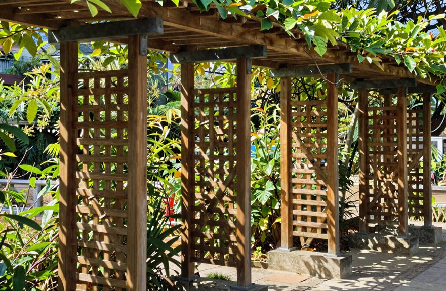 7 Steps to Extend Your Trellis Higher and Wider 3 eight foot reinforced trellis posts stabilizing vines