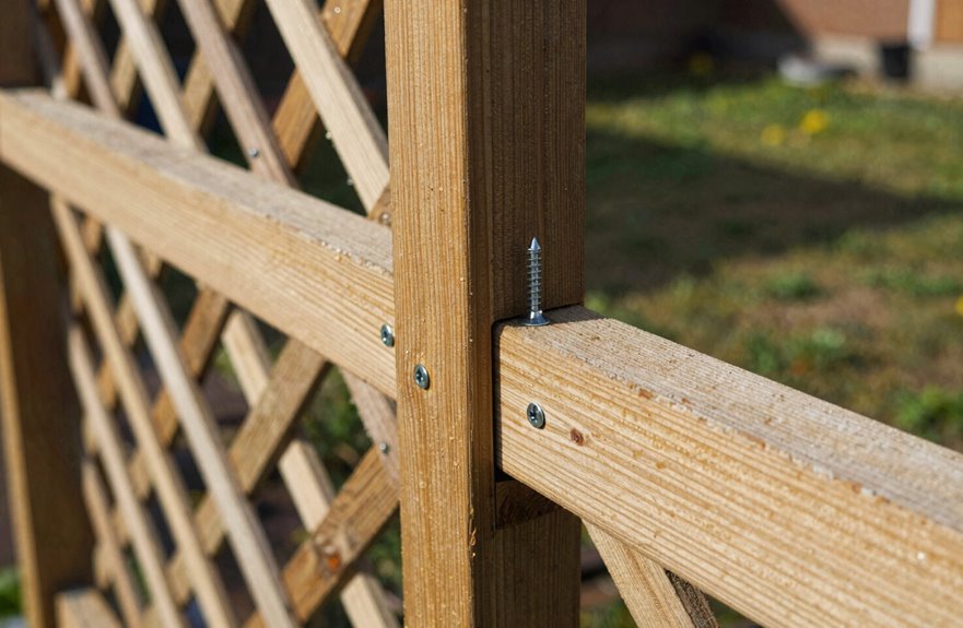 7 Steps to Extend Your Trellis Higher and Wider 2 four pole buried extension setup
