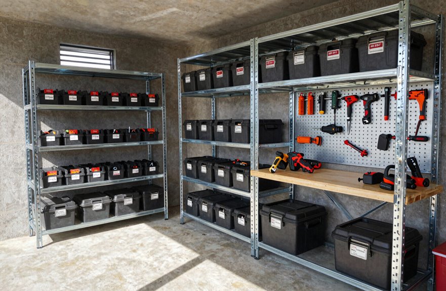 heavy duty shed shelving
