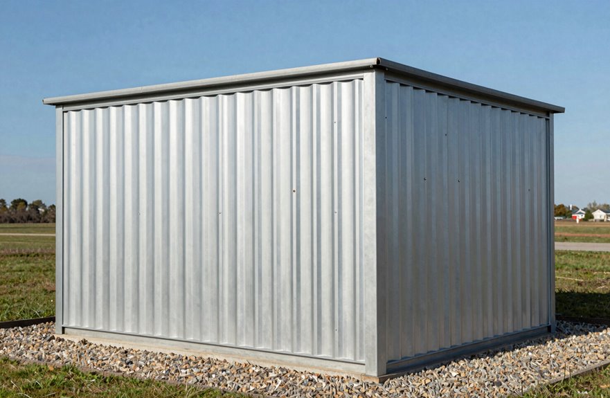 low maintenance galvanized metal sheds