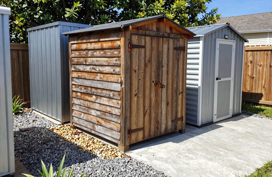 maintenance friendly shed materials comparison