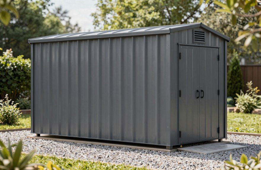 metal 10x10 shed durable rust resistant