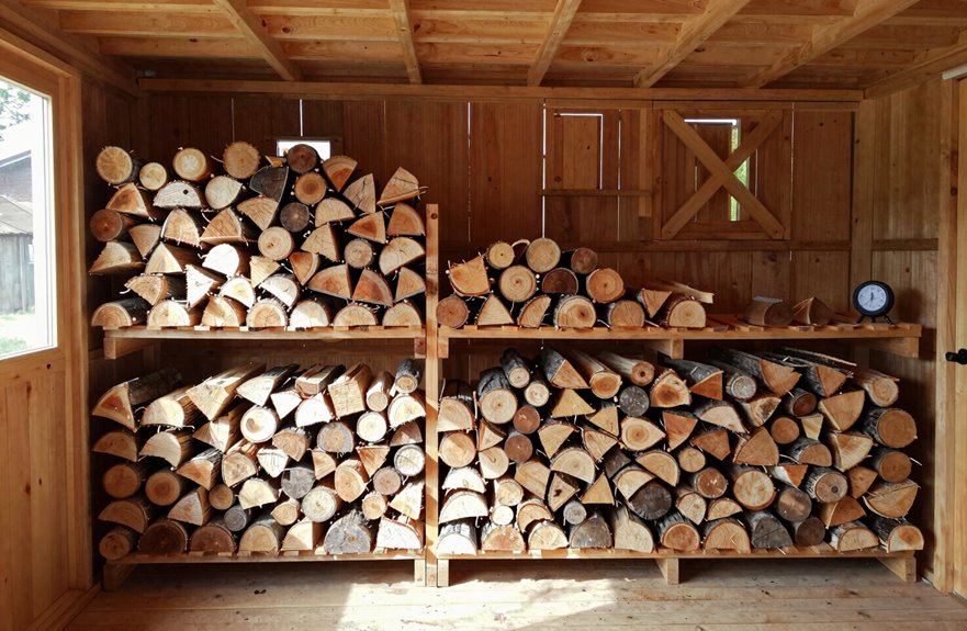 How to Store Firewood in a Shed Without Damage 1 open sided firewood shed design