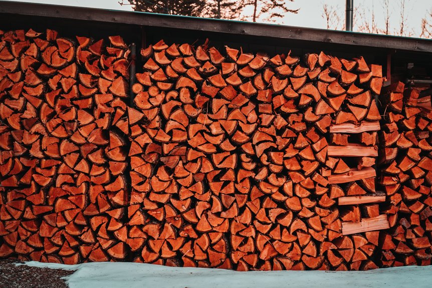 proper firewood storage in shed