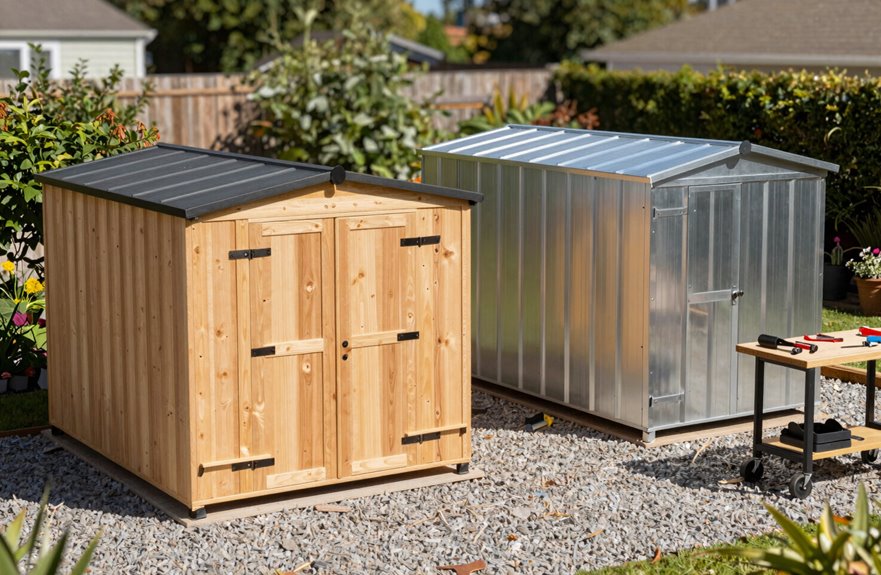 shed costs by option choices