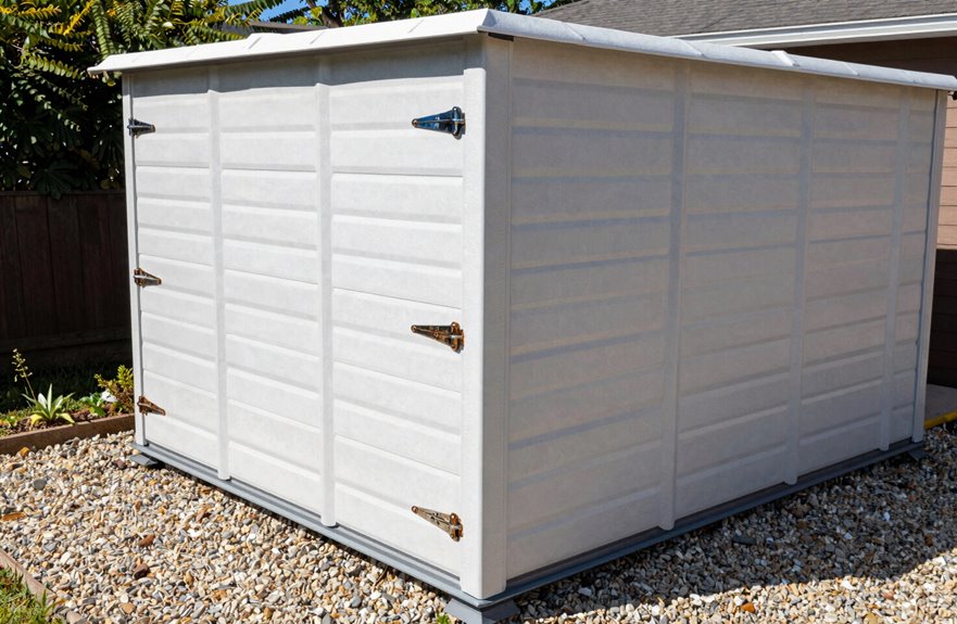 How to Choose Durable Plastic Sheds That Last 20+ Years 4 stainless coated outdoor hardware durability