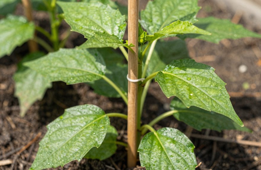 5 Steps to Properly Stake Your Plants 3 stake 2 3 inches from stem for support